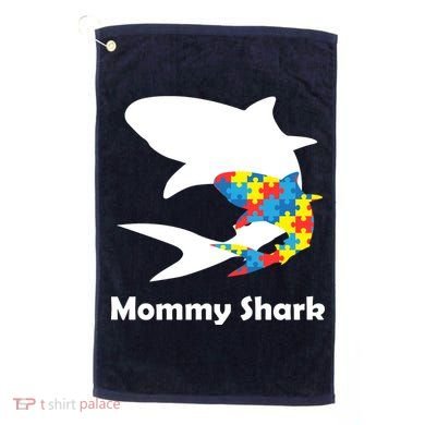 Mommy Shark Autism Awareness  Golf Towel