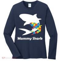 Mommy Shark Autism Awareness  Women's Long Sleeve Shirt thumb 0