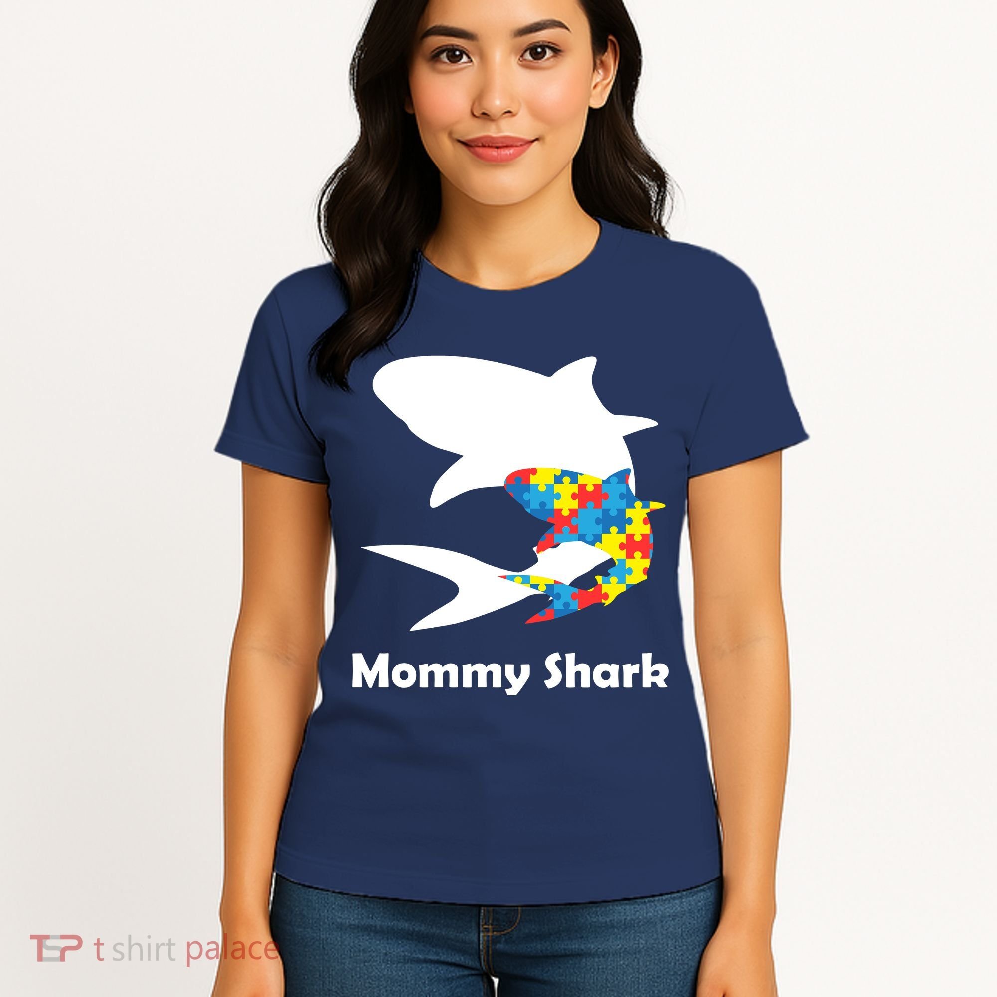 Mommy Shark Autism Awareness  Women's T-Shirt