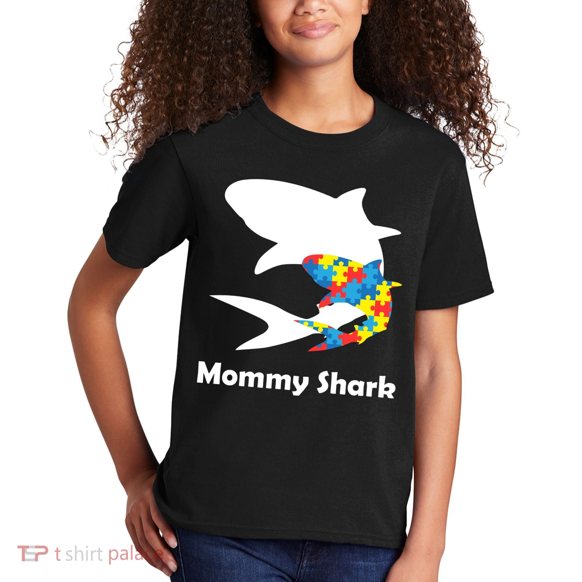 Mommy Shark Autism Awareness  Kids T-Shirt