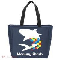 Mommy Shark Autism Awareness  Tote Bag thumb 0