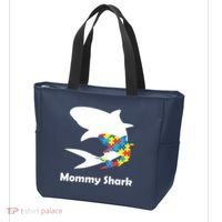 Mommy Shark Autism Awareness  Tote Bag thumb 3