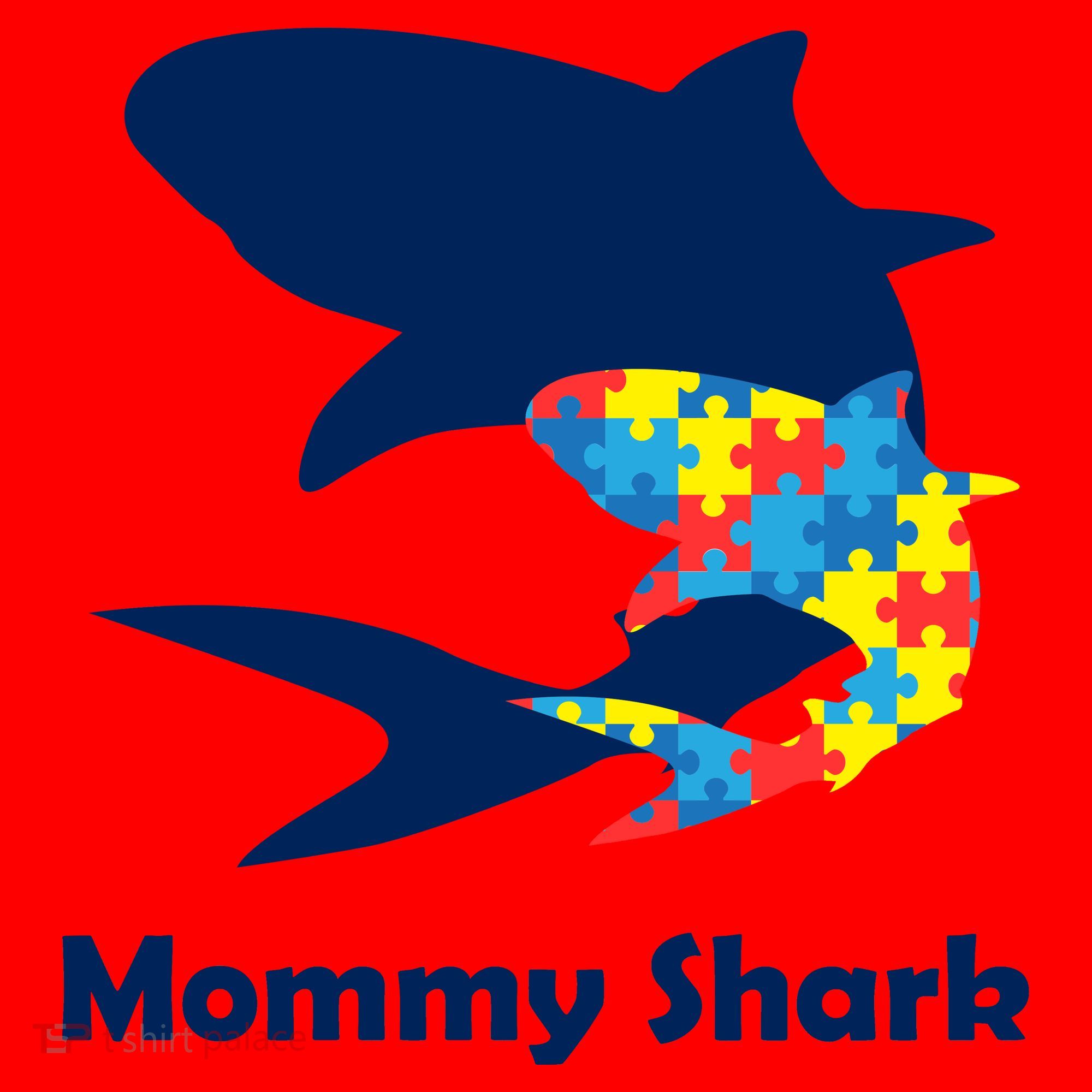 Mommy Shark Autism Awareness  Santa Hat