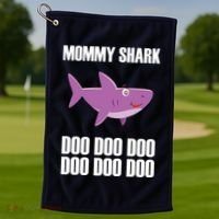 Mommy Shark Doo Golf Towel thumb 1