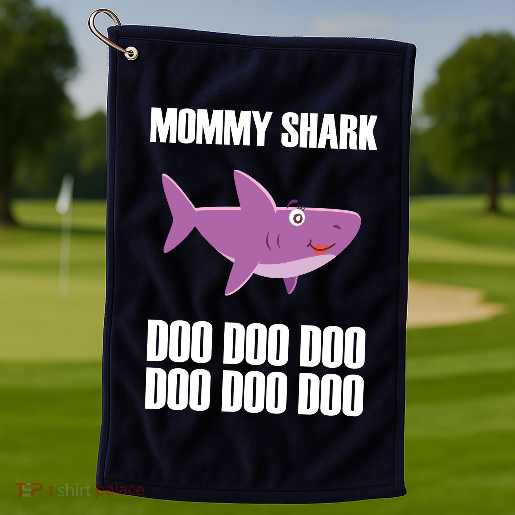 Mommy Shark Doo Golf Towel