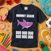 Mommy Shark Doo Kids T-Shirt thumb 3