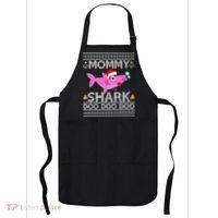 Mommy Shark Doo Doo Cute Ugly Christmas Apron thumb 0