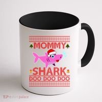 Mommy Shark Doo Doo Cute Ugly Christmas Coffee Mug thumb 1