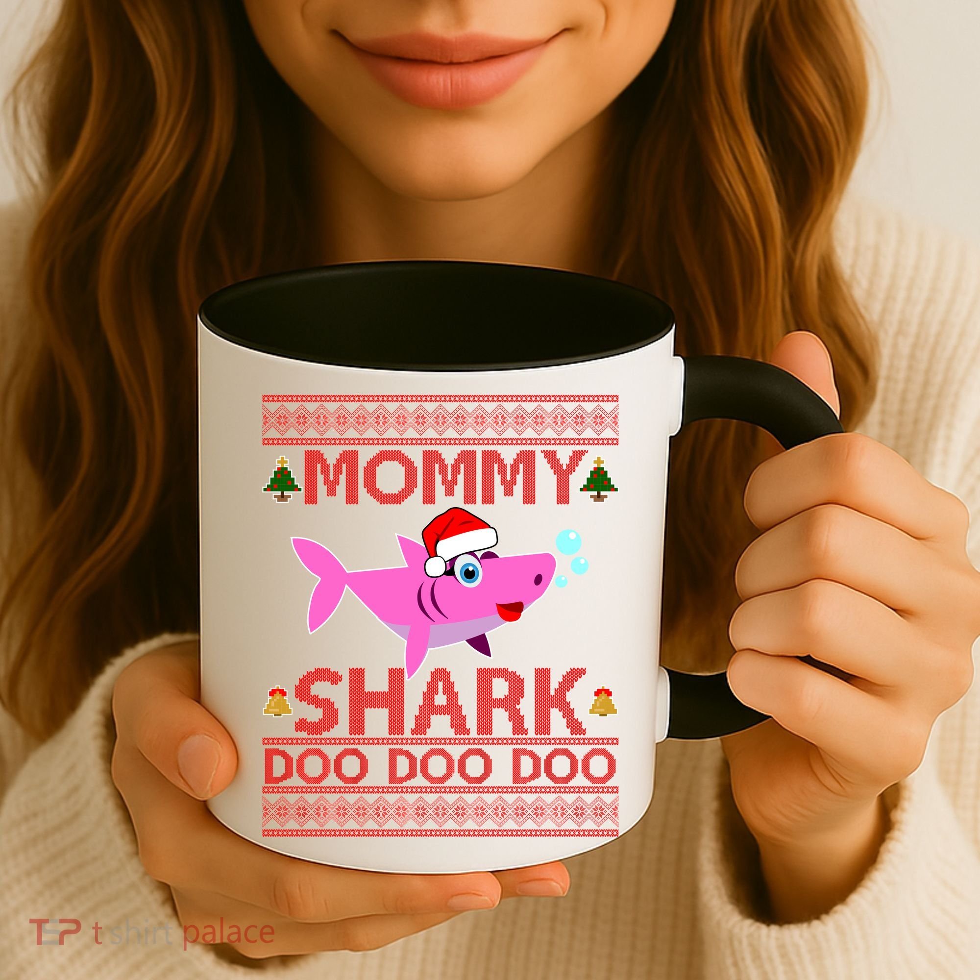 Mommy Shark Doo Doo Cute Ugly Christmas Coffee Mug