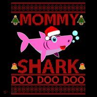 Mommy Shark Doo Doo Cute Ugly Christmas Coffee Mug thumb 5