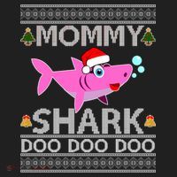 Mommy Shark Doo Doo Cute Ugly Christmas Beanie thumb 2