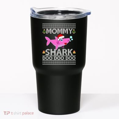 Mommy Shark Doo Doo Cute Ugly Christmas Tumbler