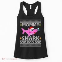 Mommy Shark Doo Doo Cute Ugly Christmas Women's Tank Top thumb 0