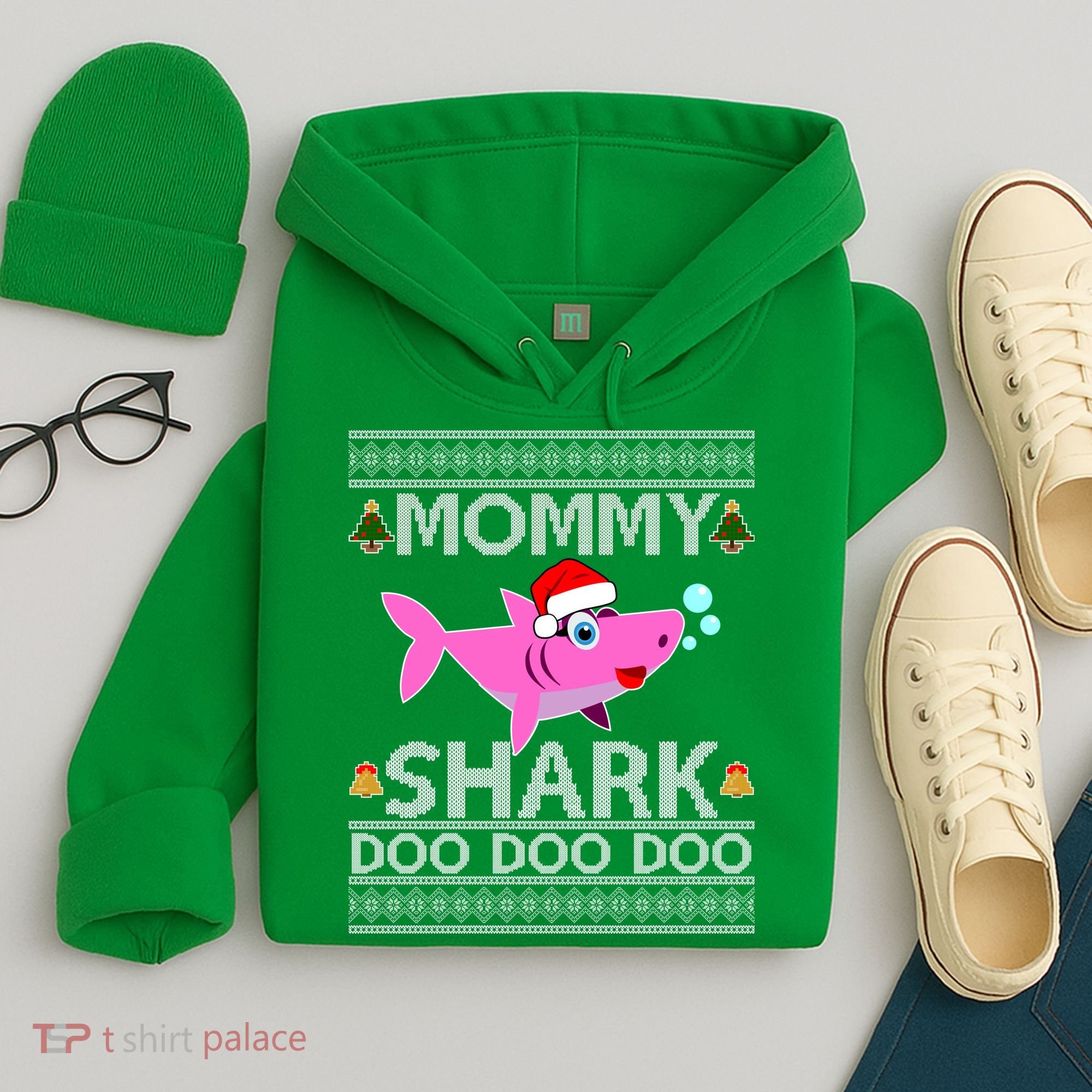 Mommy Shark Doo Doo Cute Ugly Christmas Hoodie