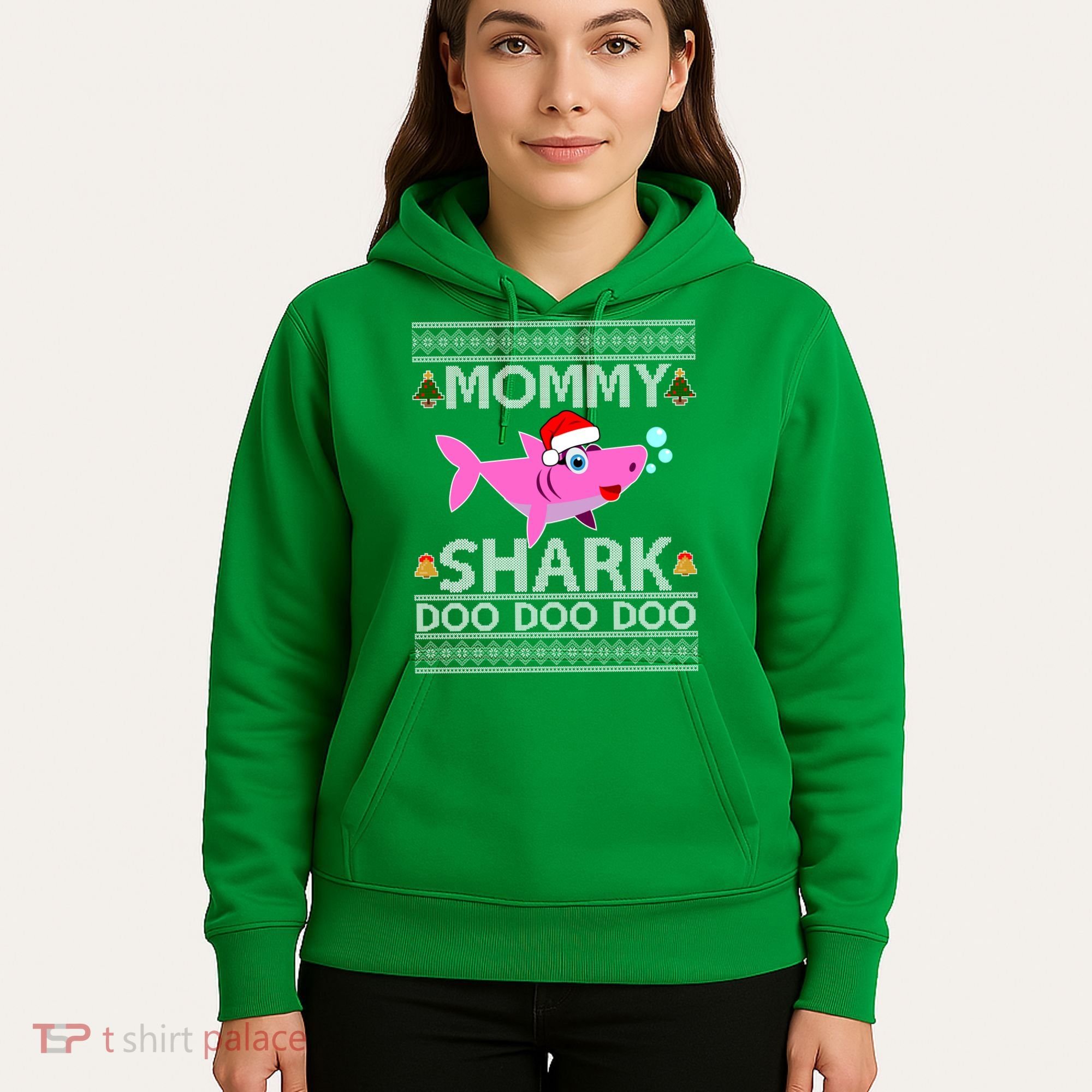 Mommy Shark Doo Doo Cute Ugly Christmas Hoodie