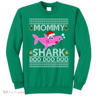 Mommy Shark Doo Doo Cute Ugly Christmas Sweatshirt