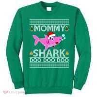 Mommy Shark Doo Doo Cute Ugly Christmas Sweatshirt thumb 0