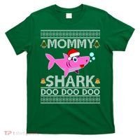 Mommy Shark Doo Doo Cute Ugly Christmas T-Shirt thumb 0