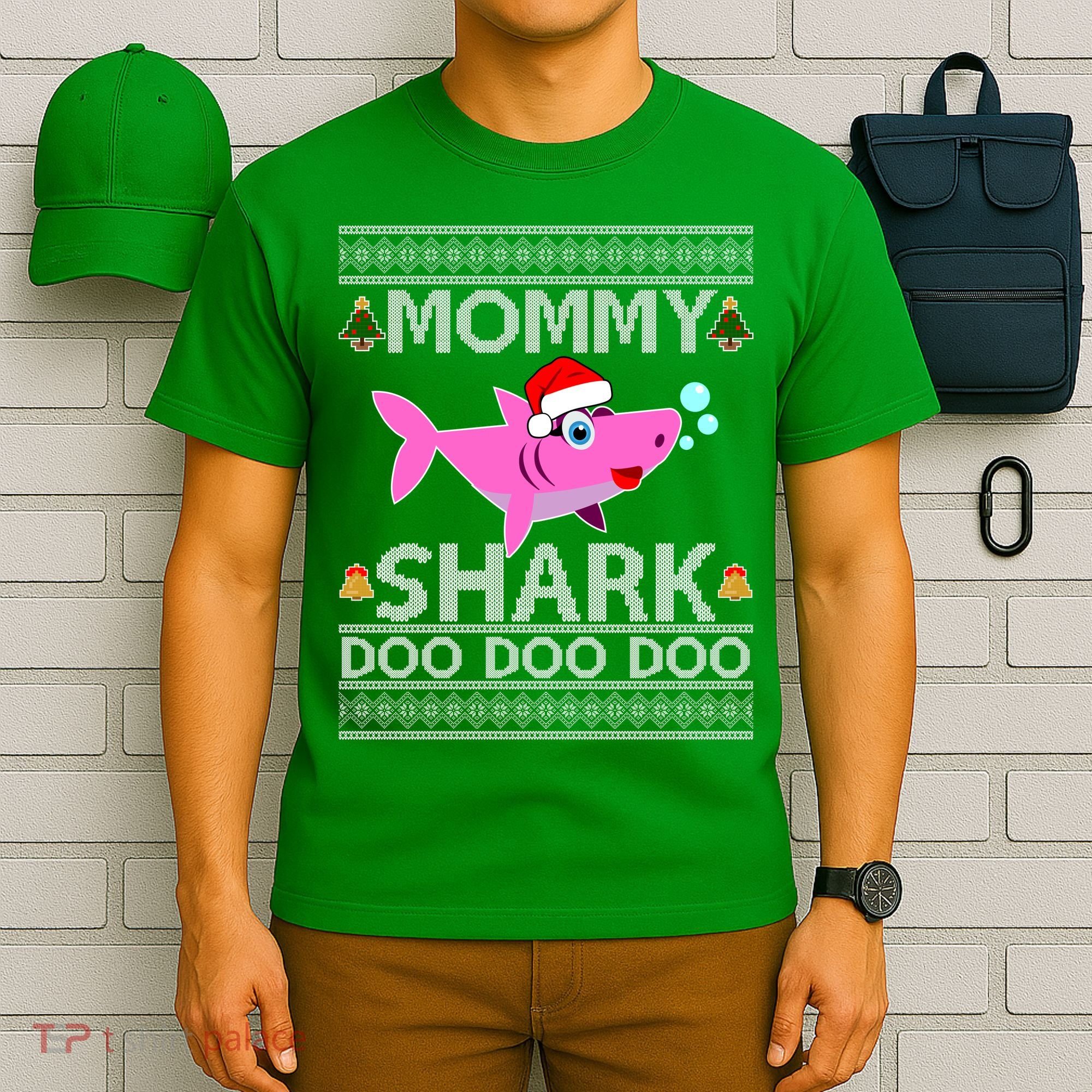 Mommy Shark Doo Doo Cute Ugly Christmas T-Shirt