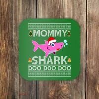 Mommy Shark Doo Doo Cute Ugly Christmas Coaster thumb 0