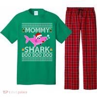 Mommy Shark Doo Doo Cute Ugly Christmas Pajama Set thumb 0