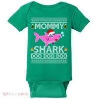 Mommy Shark Doo Doo Cute Ugly Christmas Baby Bodysuit thumb 0