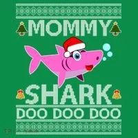 Mommy Shark Doo Doo Cute Ugly Christmas Baby Bodysuit thumb 2