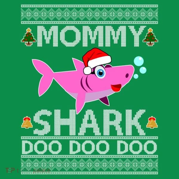 Mommy Shark Doo Doo Cute Ugly Christmas Baby Bodysuit