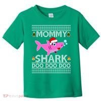 Mommy Shark Doo Doo Cute Ugly Christmas Toddler T-Shirt thumb 0