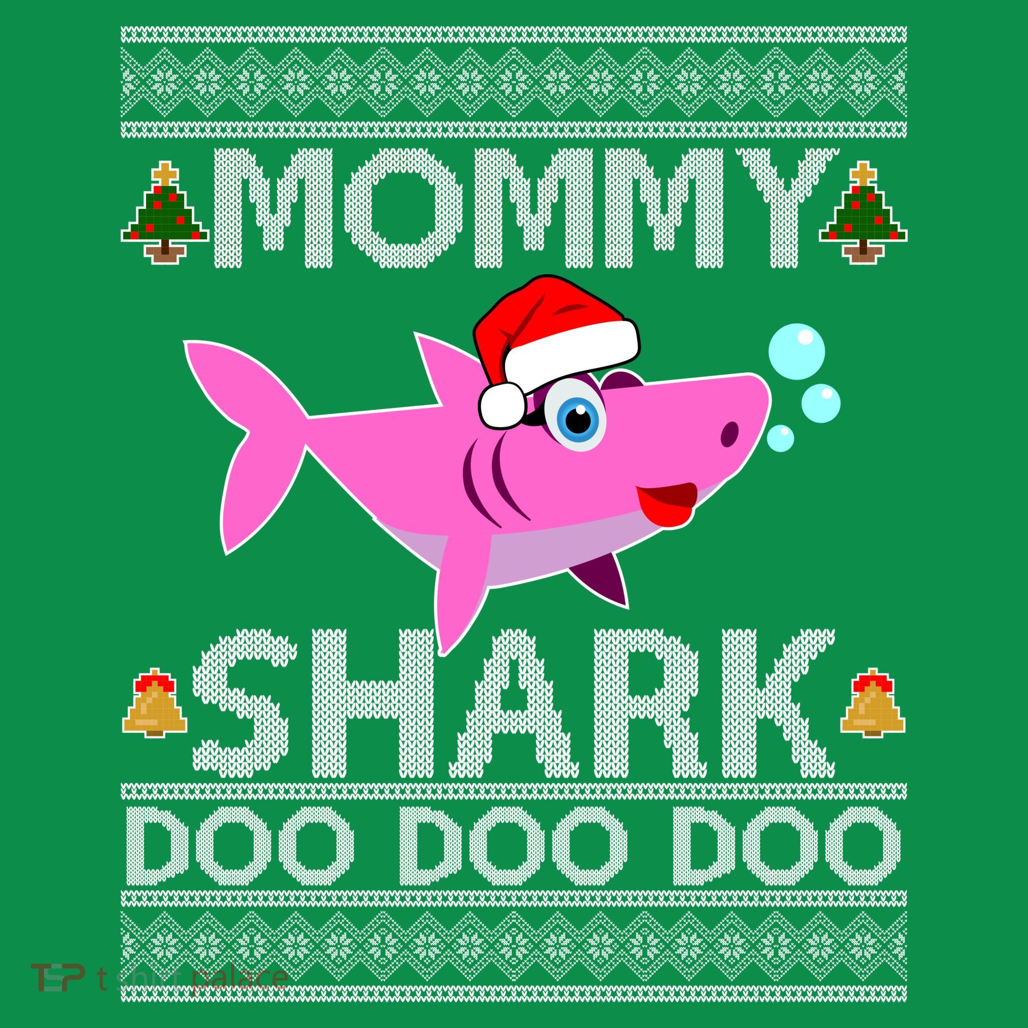 Mommy Shark Doo Doo Cute Ugly Christmas Women's Long Sleeve Shirt