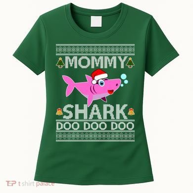 Mommy Shark Doo Doo Cute Ugly Christmas Women's T-Shirt