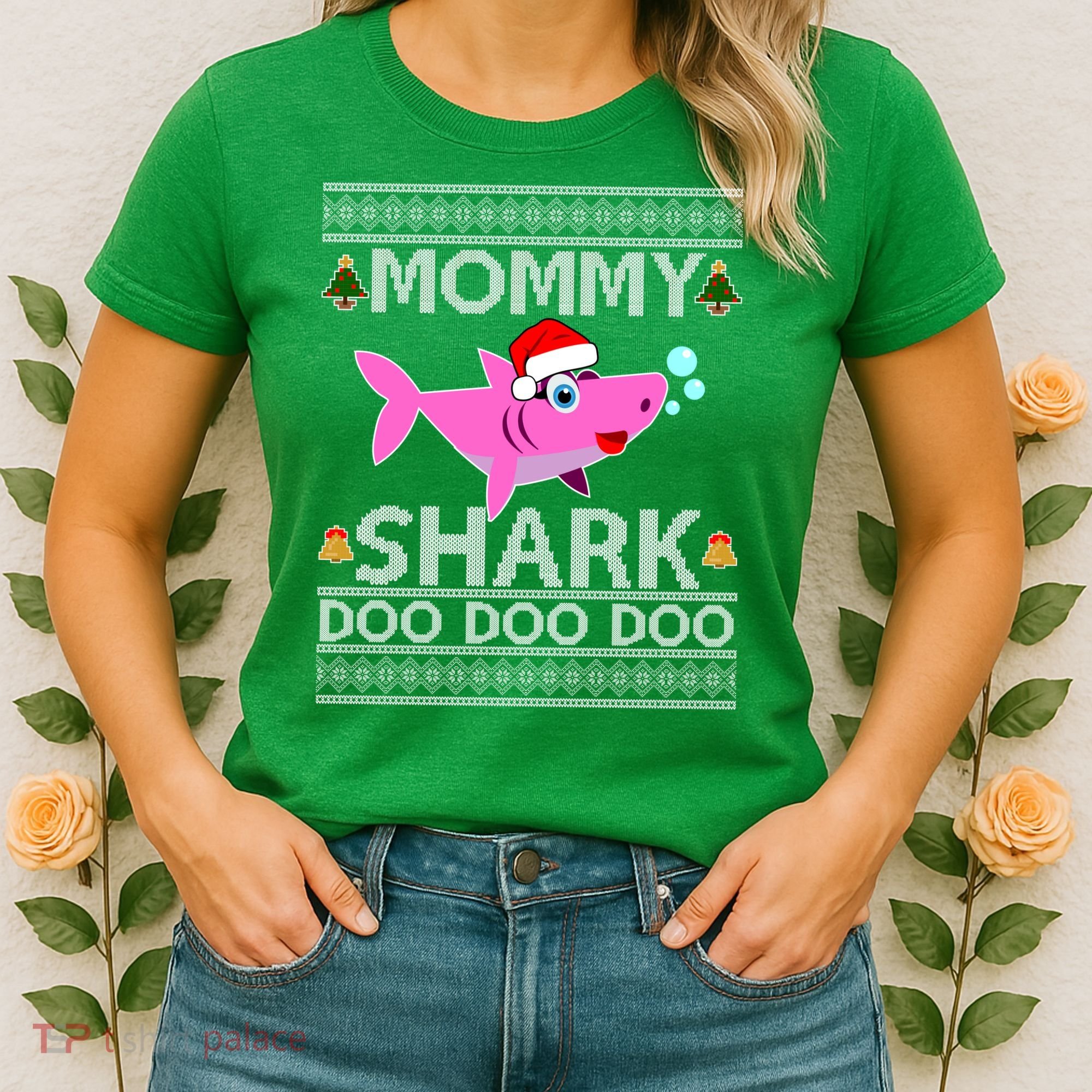 Mommy Shark Doo Doo Cute Ugly Christmas Women's T-Shirt
