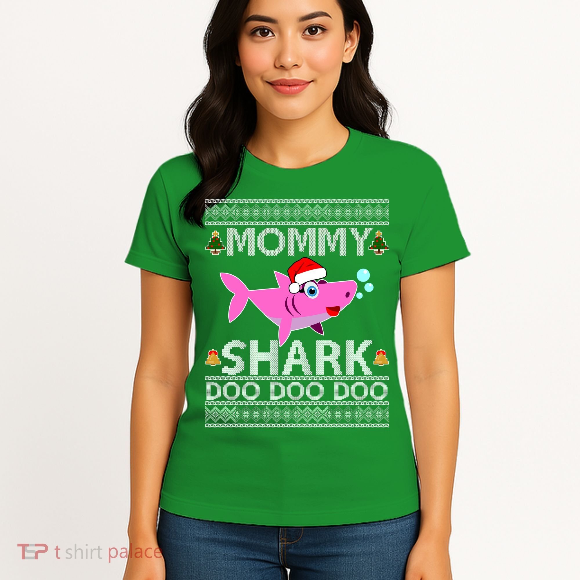 Mommy Shark Doo Doo Cute Ugly Christmas Women's T-Shirt