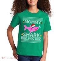 Mommy Shark Doo Doo Cute Ugly Christmas Kids T-Shirt thumb 2