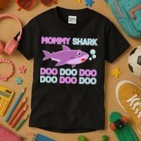 Mommy Shark Doo Doo Doo Kids T-Shirt thumb 3