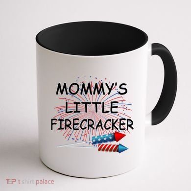 Mommy's little Firecracker Coffee Mug back