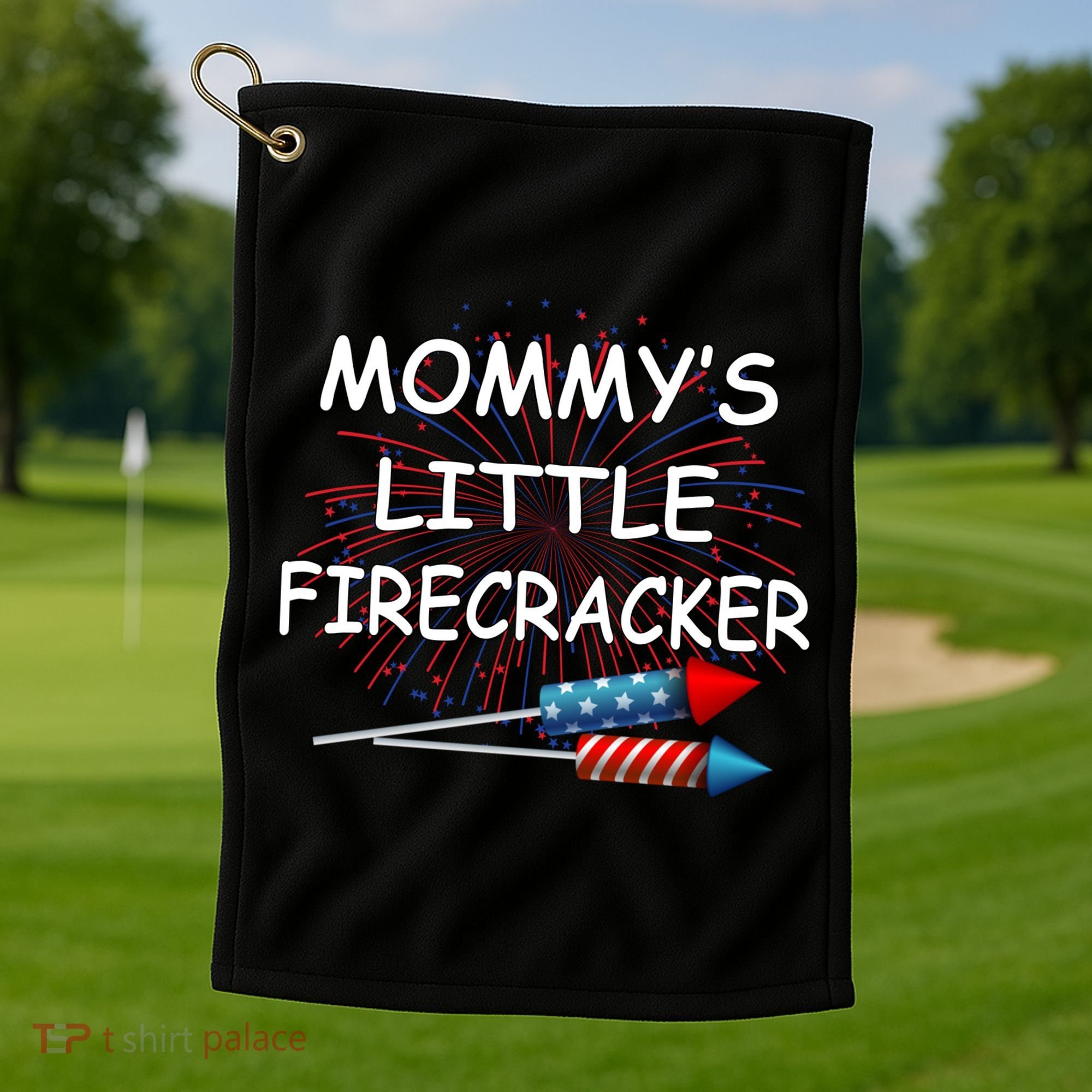 Mommy's little Firecracker Golf Towel