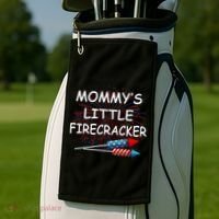 Mommy's little Firecracker Golf Towel thumb 2