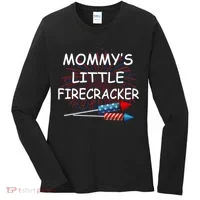 Mommy's little Firecracker Women's Long Sleeve Shirt thumb 0