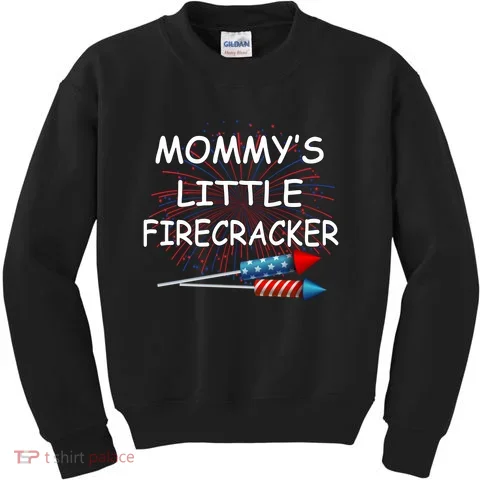 Mommy's little Firecracker Kids Sweatshirt in the selected color