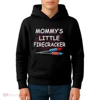 Mommy's little Firecracker Kids Hoodie thumb 4