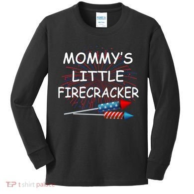 Mommy's little Firecracker Kids Long Sleeve Shirt