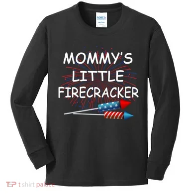 Mommy's little Firecracker Kids Long Sleeve Shirt
