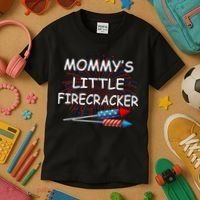Mommy's little Firecracker Kids T-Shirt thumb 3