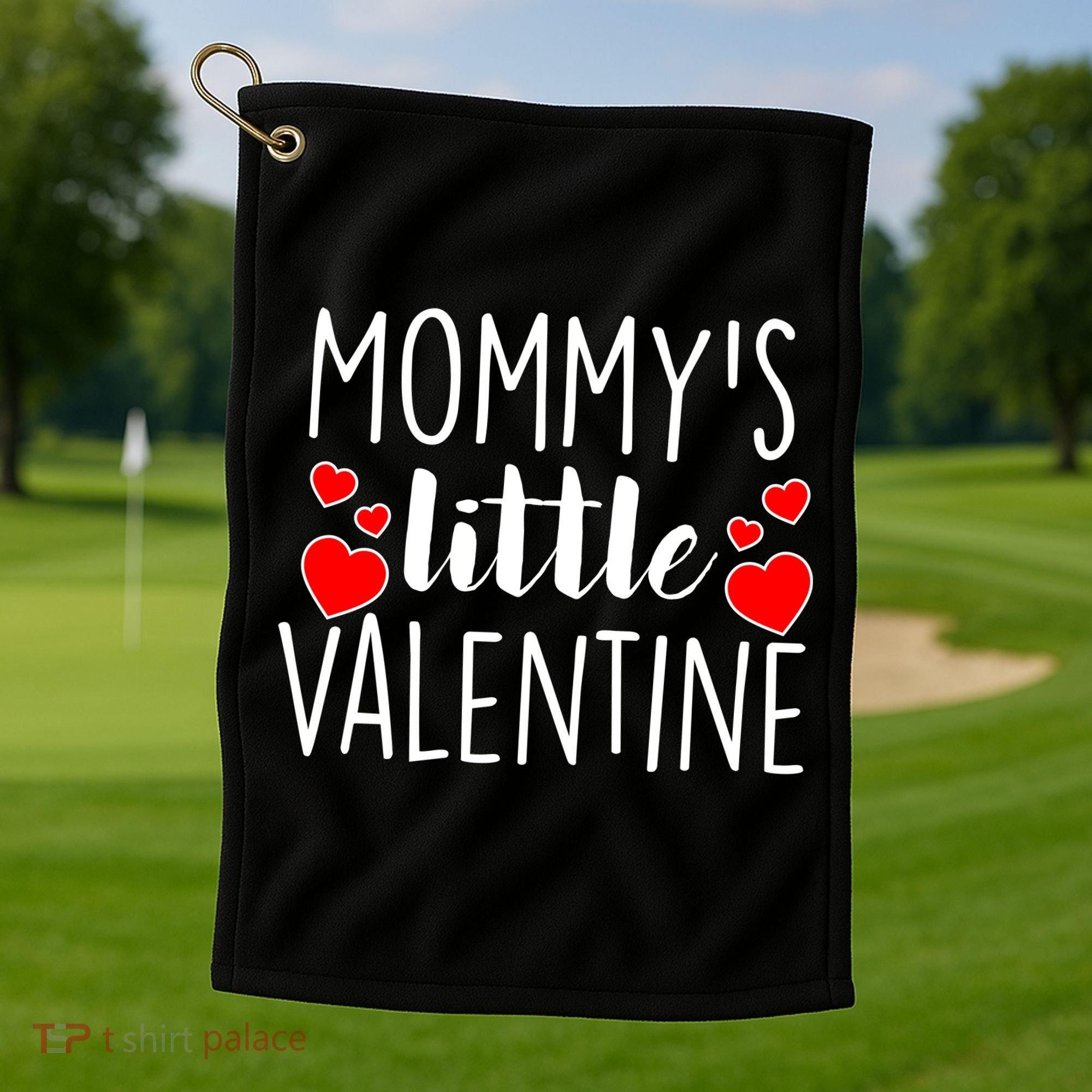 Mommy's Little Valentine Hearts Love Golf Towel