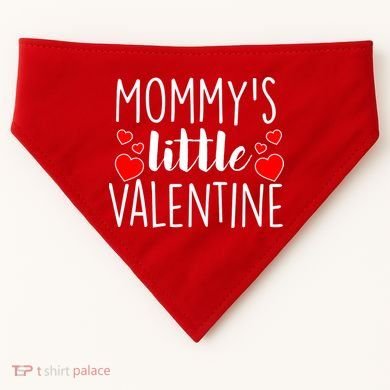 Mommy's Little Valentine Hearts Love USA-Made Doggie Bandana