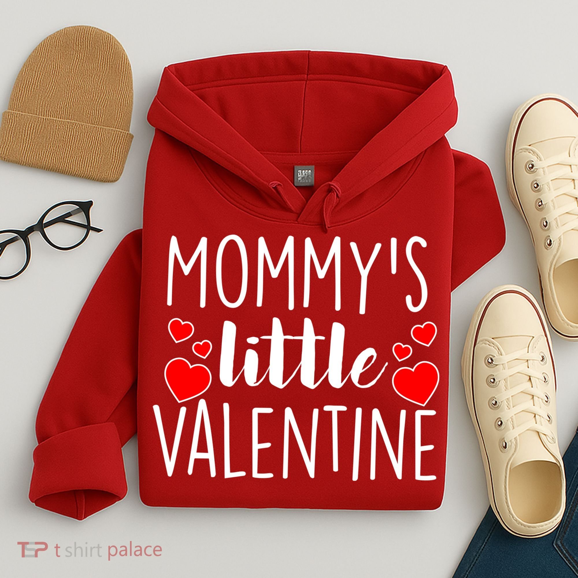 Mommy's Little Valentine Hearts Love Hoodie