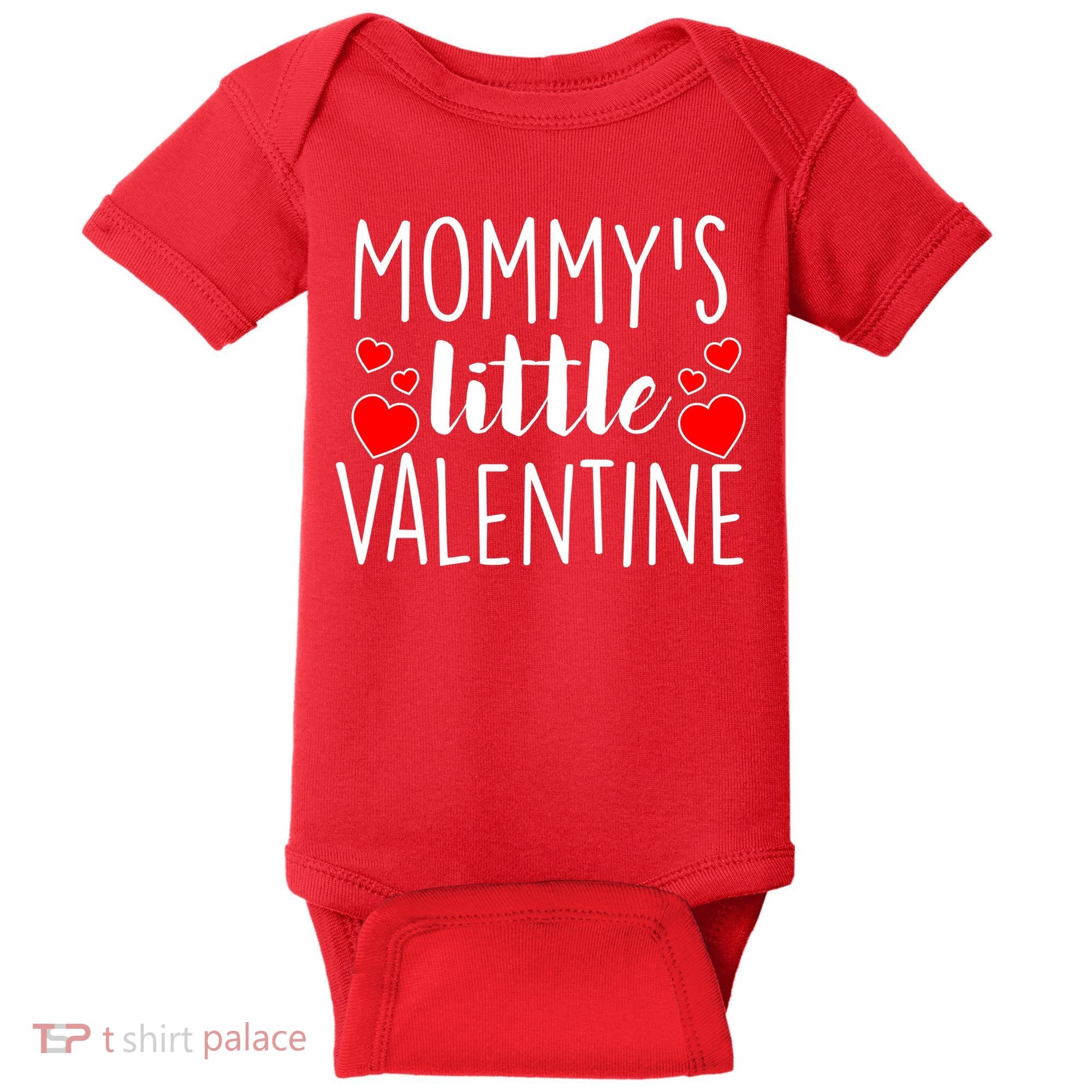 Mommy's Little Valentine Hearts Love Baby Bodysuit