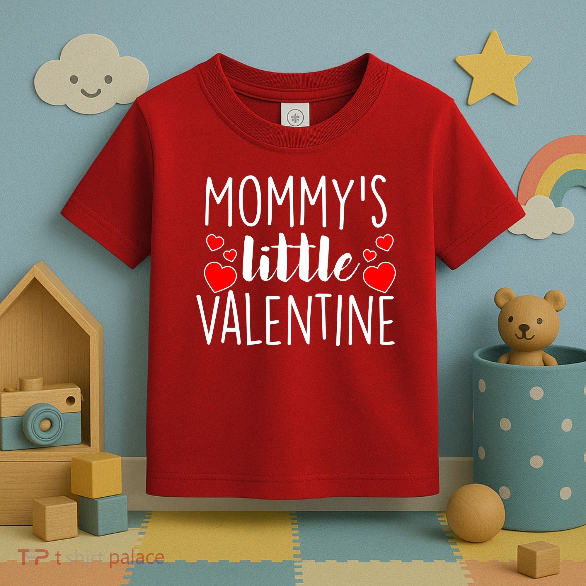 Mommy's Little Valentine Hearts Love Toddler T-Shirt