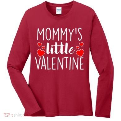 Mommy's Little Valentine Hearts Love Women's Long Sleeve Shirt